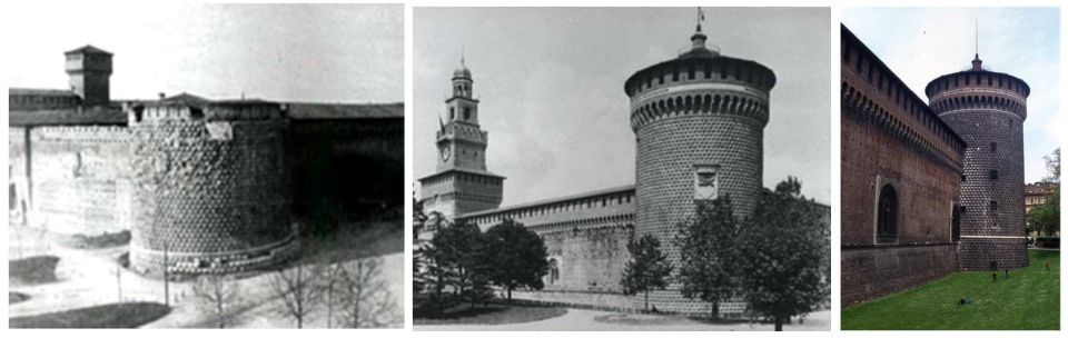 Il castello Sfrozesco di Milano prima, durante e dopo i restauri