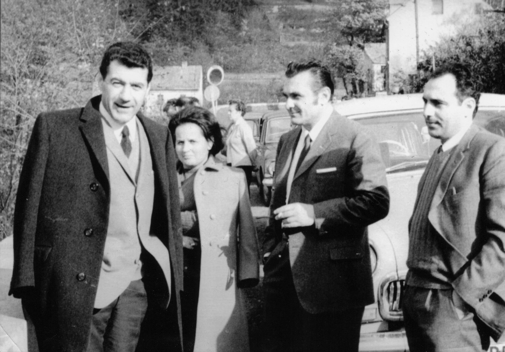 Praga, 1968. Da sinistra, Flavio Nicolini, il sindaco di Santarcangelo Giordana Ricci, Filippo Tassinari e Sergio Lepri