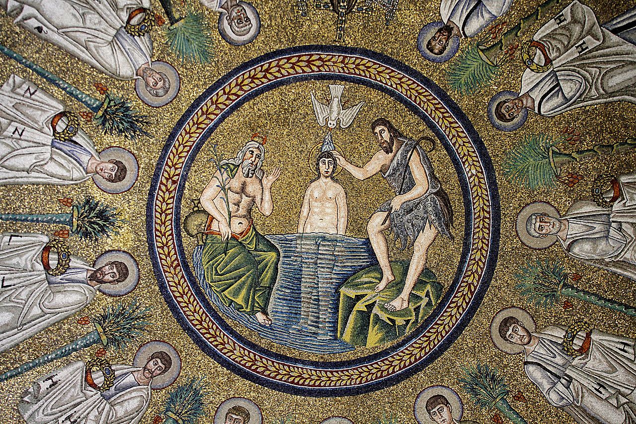 Mosaico della cupola del Battistero degli Ariani, a Ravenna
