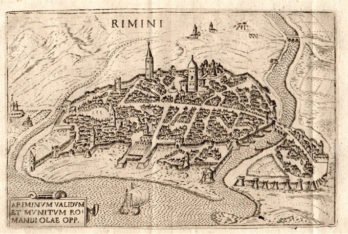 Approssimativa veduta di Rimini del 1670