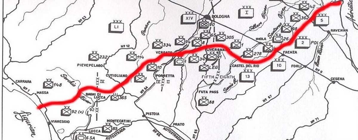La linea del fronte fino al 1 aprile 1945