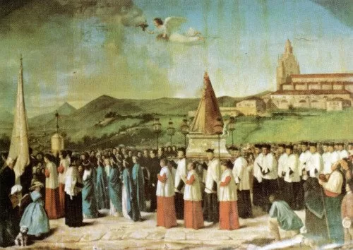 8 settembre 1855, il colera infuria in tutta Euroa: una processione a Bilbao