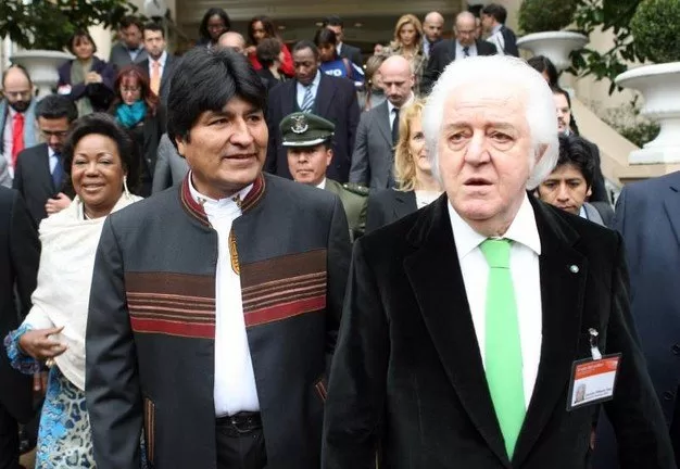 Dasi con Evo Morales, presidente della Bolivia