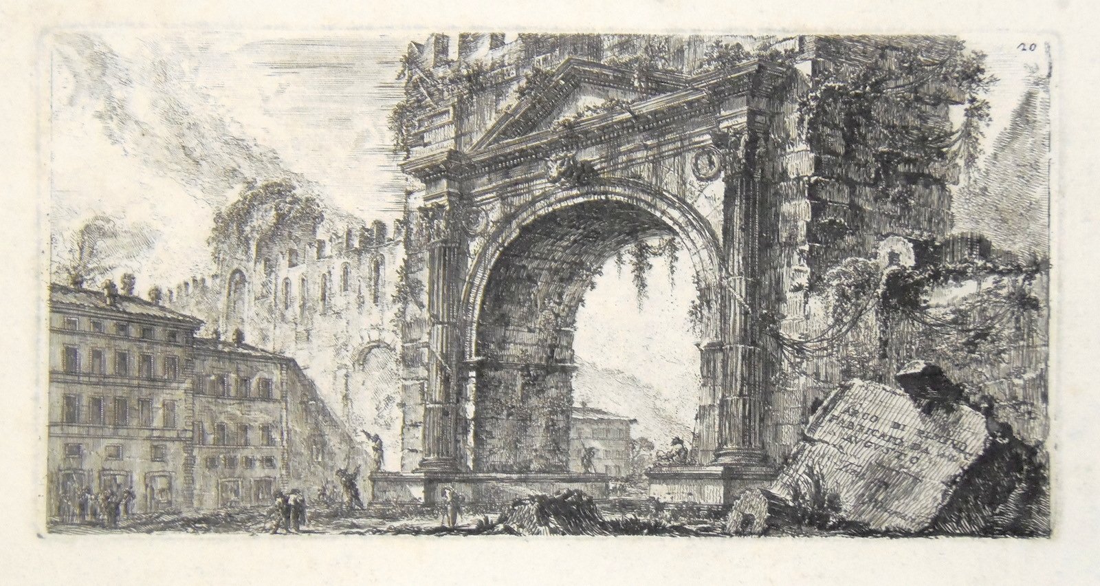 Giambattista Piranesi: "Arco di Rimino fabbricato da Augusto"